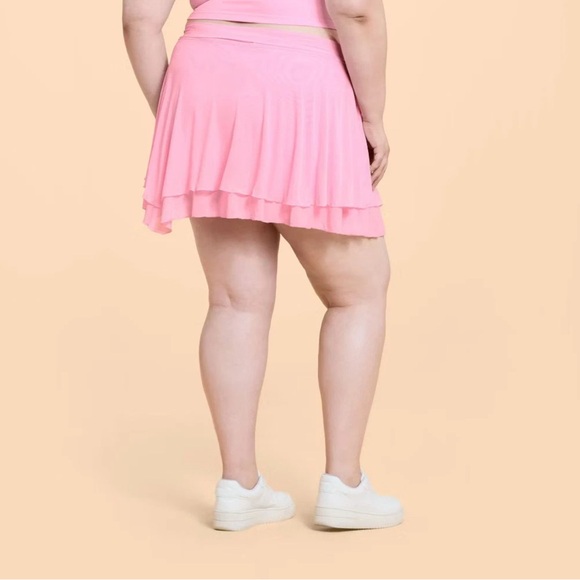 NWT! Popflex Target X Blogilates Women's Dance Studio Wrap Skort 4.25" - Pink 2X - Picture 2 of 5
